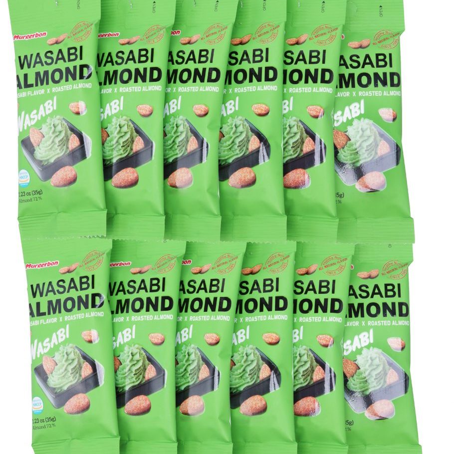 Миндаль со вкусом васаби MURGERBON (12 шт по 35 г) Mир Kорейских Tоваров