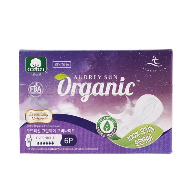 Хлопковая менструальная прокладка Audreysun Overnight Organic Pads
