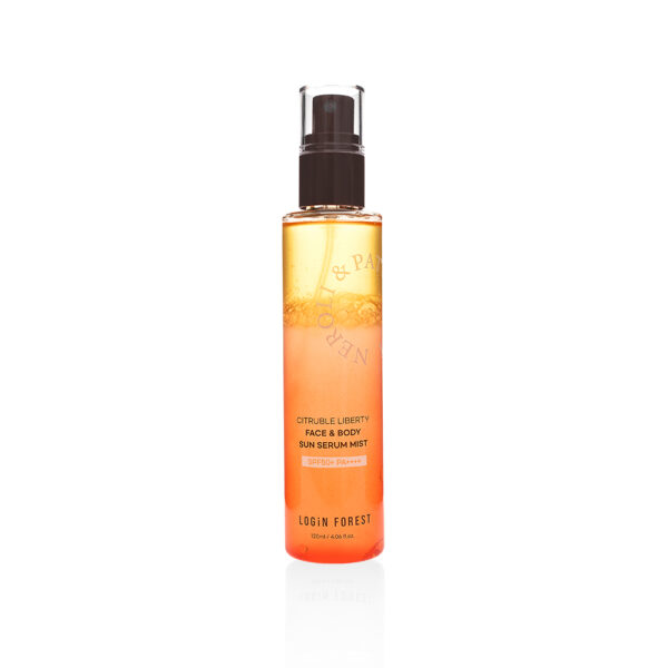 Солнцезащитный мист для тела LOGIN FOREST Citruble Liberty Face & Body Sun Serum Mist (SPF50+ PA++++), 50 мл / 120 мл.